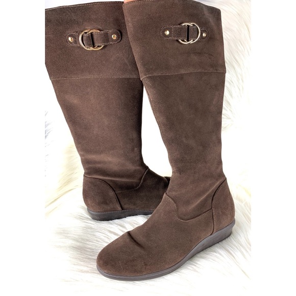 Cole Haan Nike Air Brown Suede Boots - Picture 1 of 4